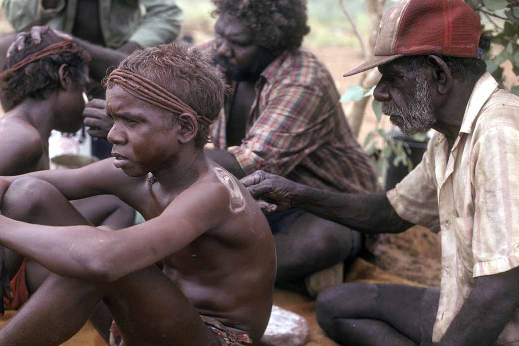 Initiates being painted