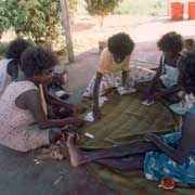 Women playing cards