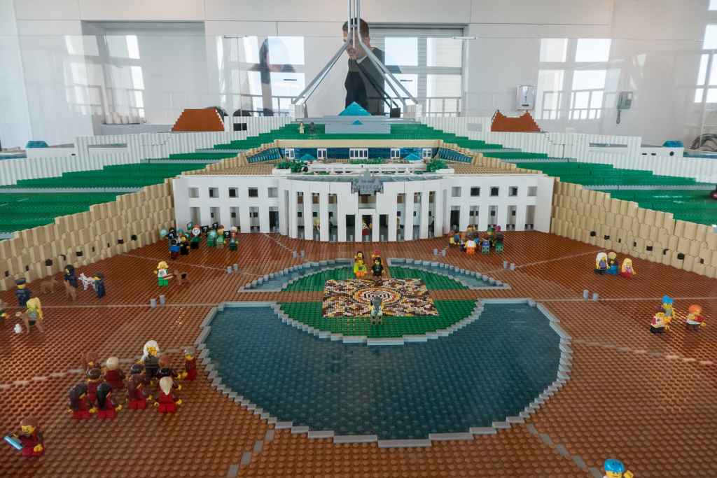 Lego block model, Parliament House
