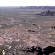 Flying over the plain