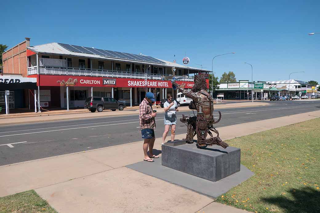 At the Shearer sculpture, Barcaldine