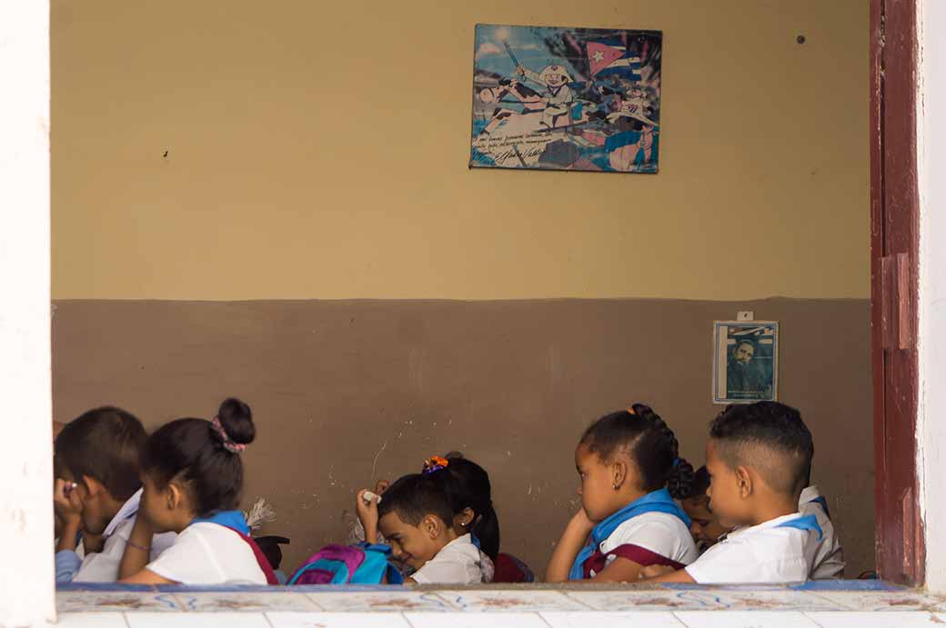 Children in class, Baracoa