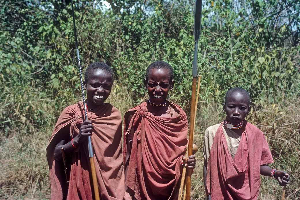 Young Maasai herdboys