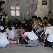 School children and their teacher