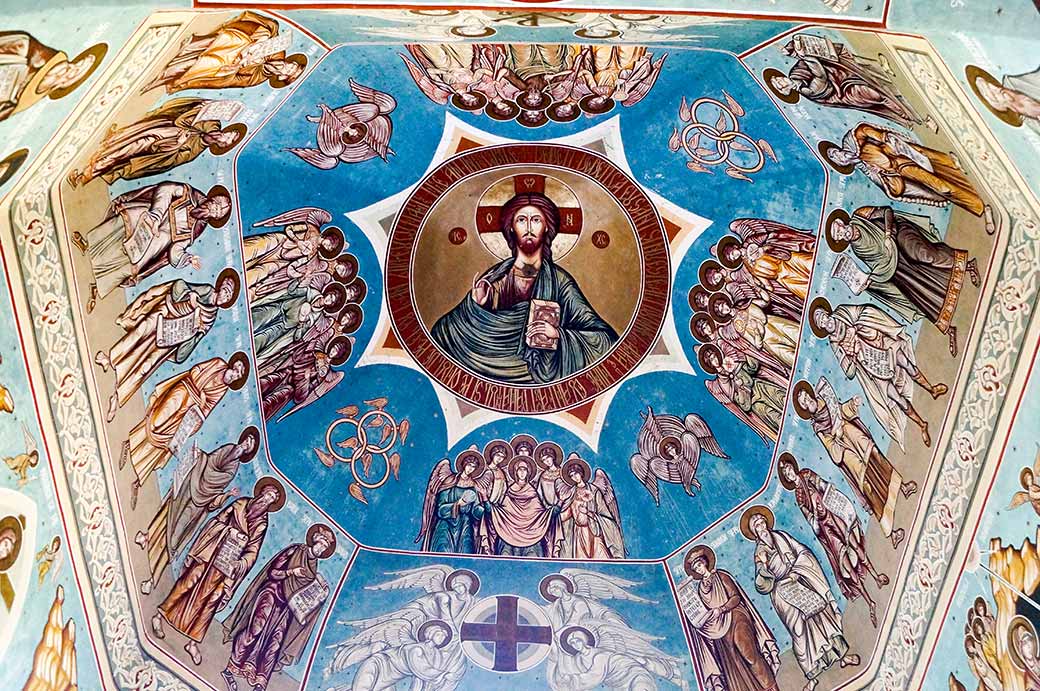 Bell tower ceiling, Chițcani Monastery