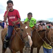 Calling on horseback