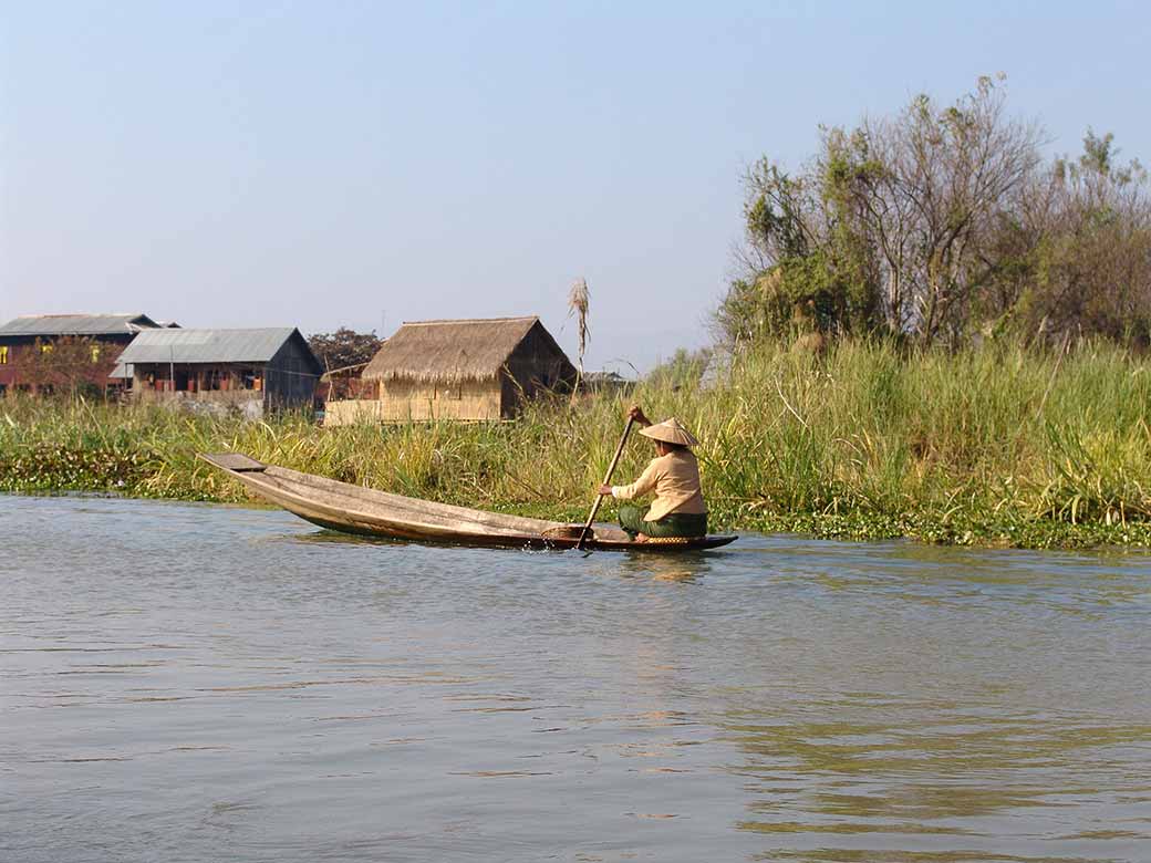 Woman on Inle Lake
