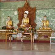 Three Buddha statues