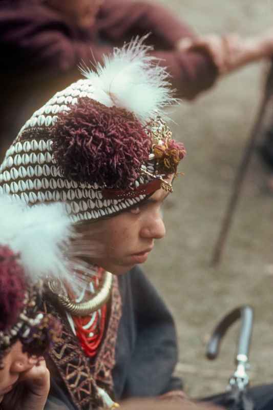 Kalash girl, headgear