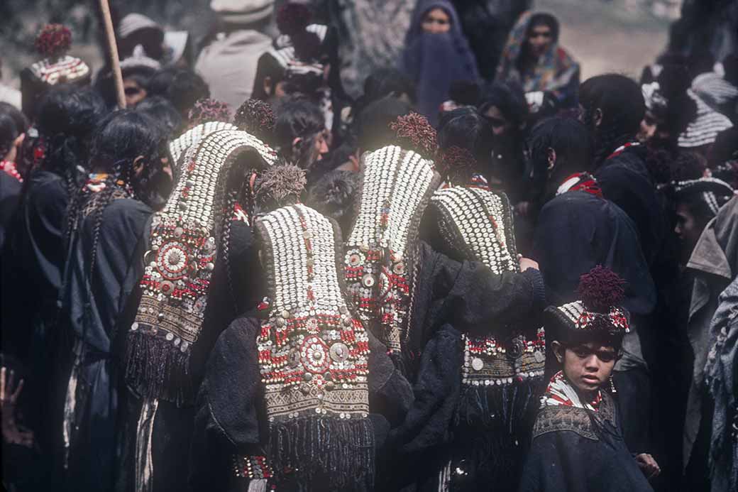 Kalash girl, headgear