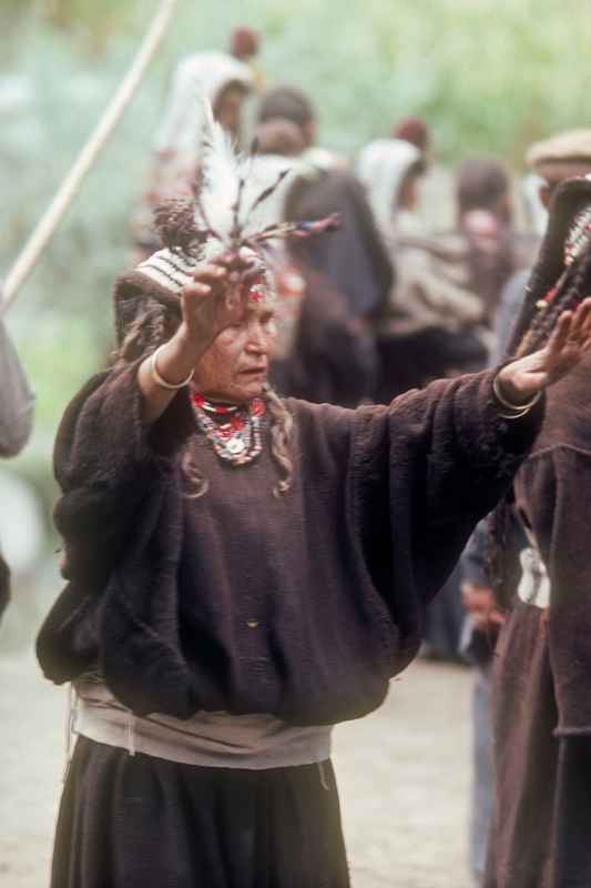 Elderly woman dancing