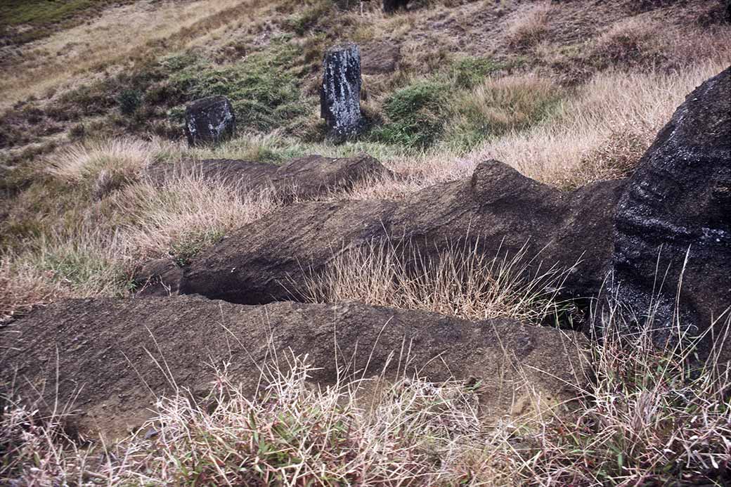 Incomplete moai, Rano Raraku