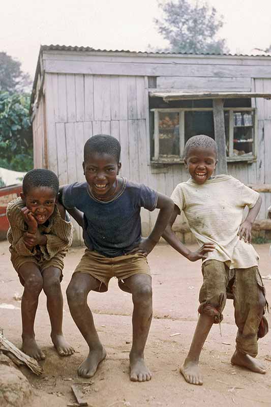 Three boys having fun