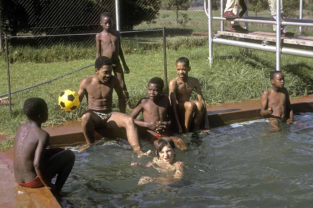 In the swimming pool