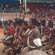 Emabutfo marching past